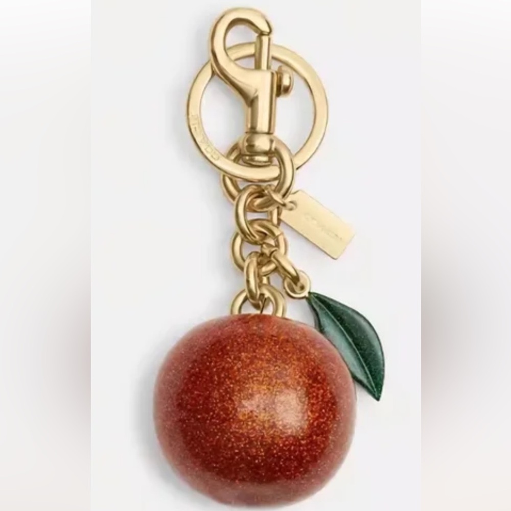 🍊🍊🍊Coach Sparkling Orange Fruit Keychain Bag charm 🍊🍊🍊 NWT 🍊🍊🍊 - Picture 16 of 16